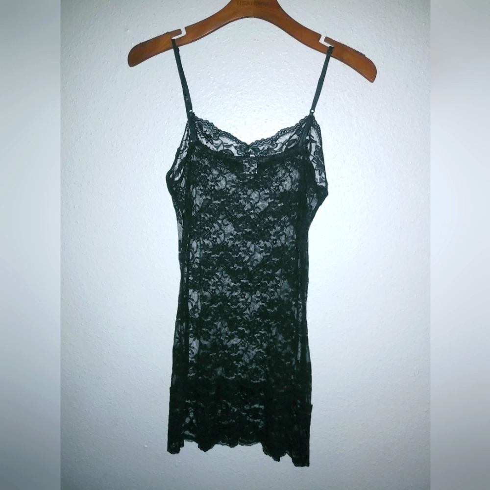 Together M Sexy Lace Stretch Slip Negligee Lingerie in Black